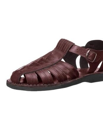 Barak Leather Closed Toe Sandal Black